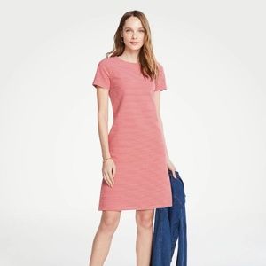 Ann Taylor Red Stripe Sheath Dress